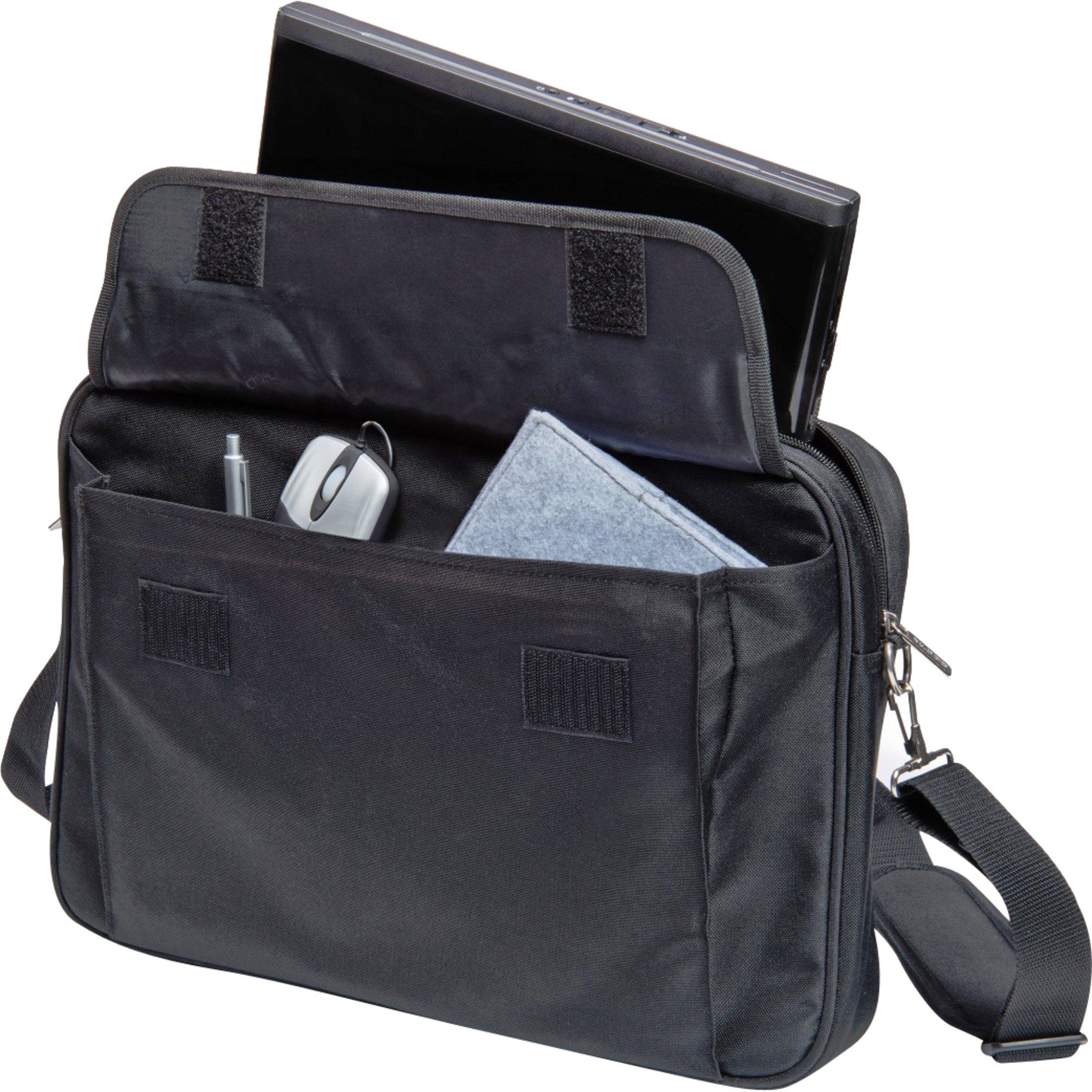 DICOTA Laptoptasche DICOTA Value Toploading Kit mit kabelgebundener