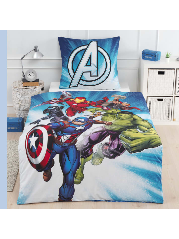 MARVEL COMICS Jungen Bettwäsche-Set Flanell 