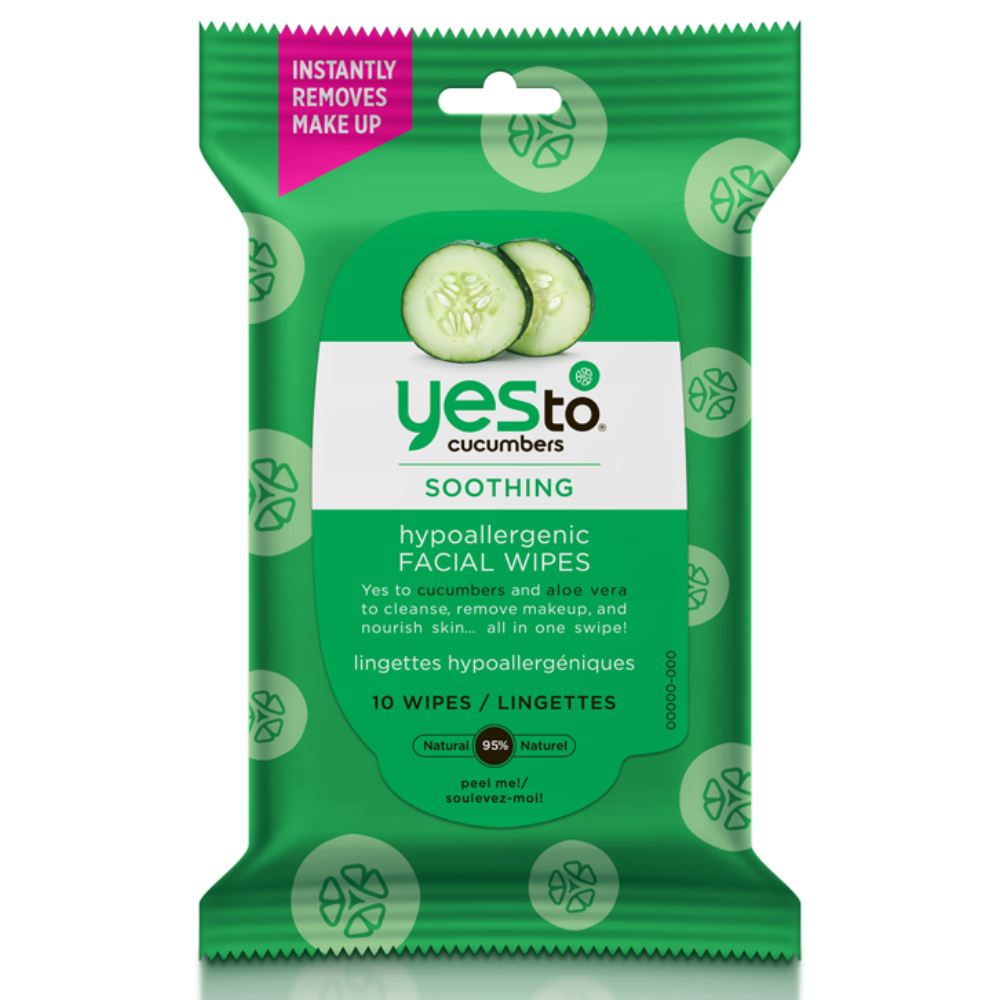Yes To Lingettes Nettoyantes et Démaquillantesau Concombre Lingettes