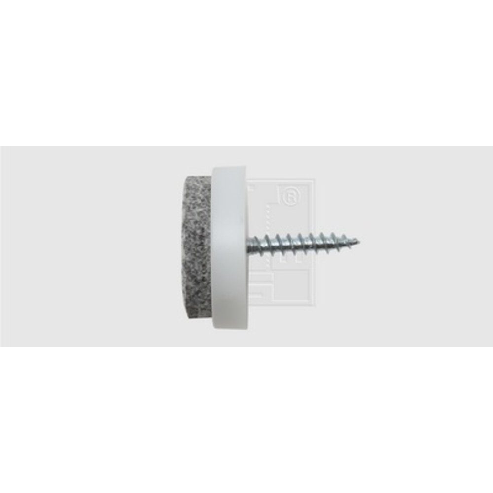 SWG Vibrationsdämpfer SWG 684 120 24 75 Filzgleiter schraubbar, rund Weiß 24 mm 25 St., (684 120 24 75)