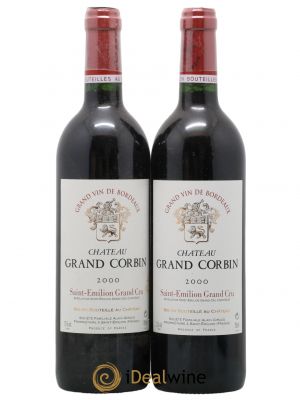 Château Grand Corbin Grand Cru Classé  2000 - Lot de 2 Bouteilles