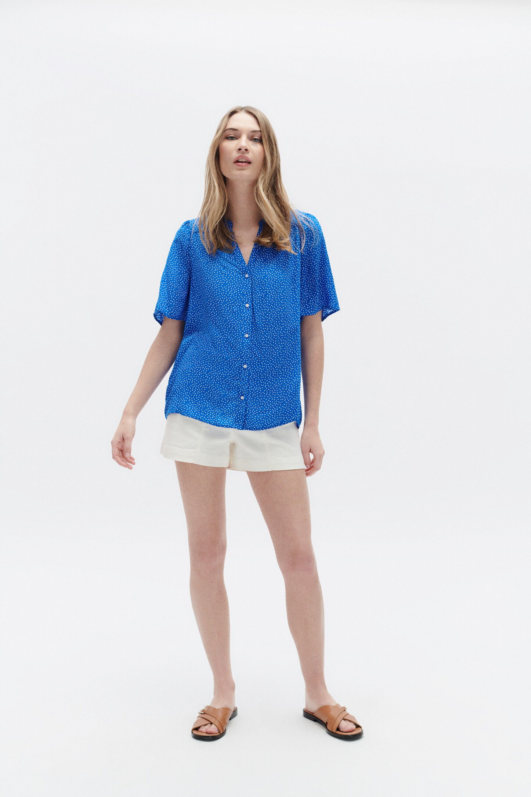 Chemise carla3 bleu marine femme