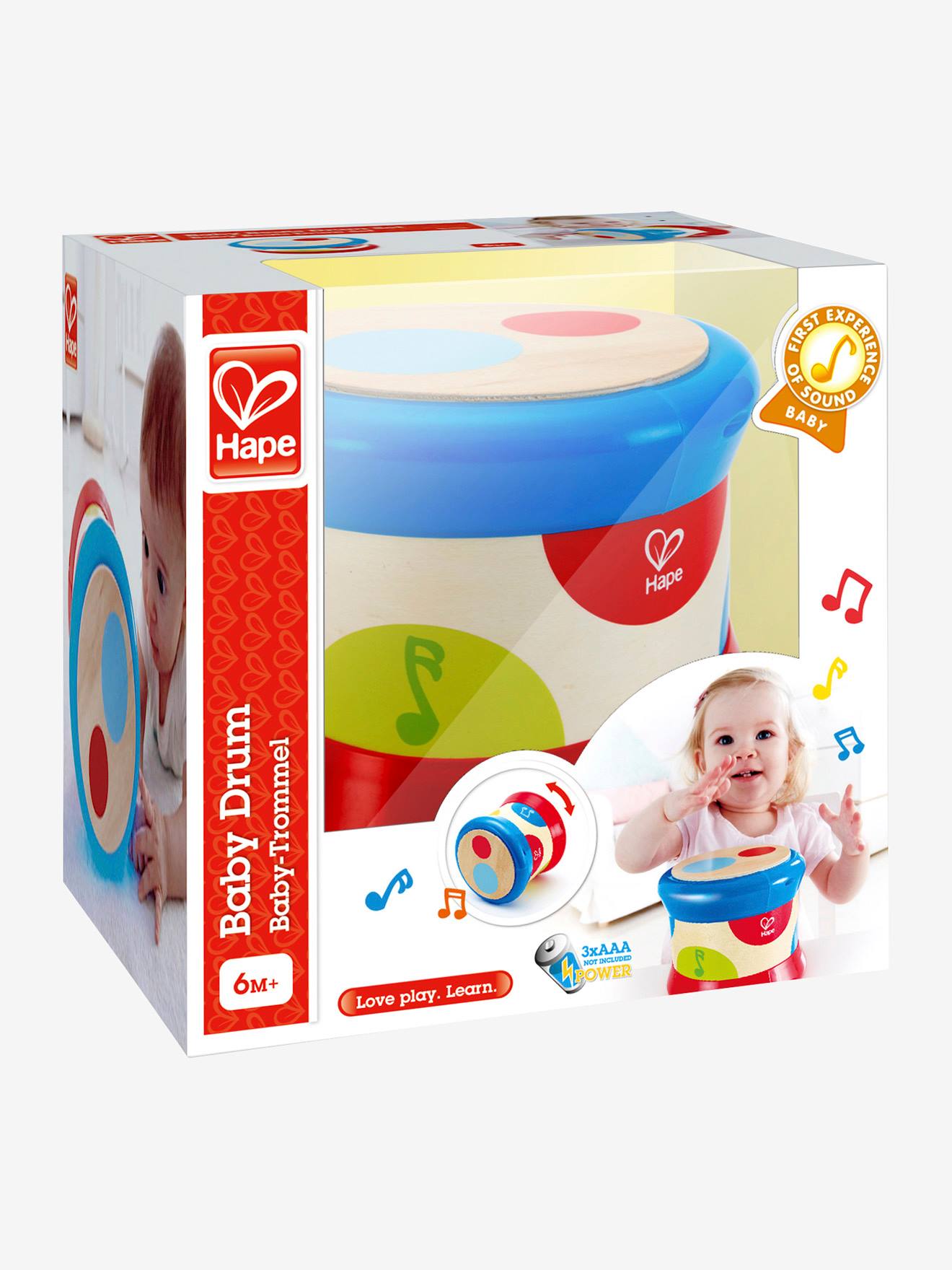 Tambour pour bébé HAPE rouge