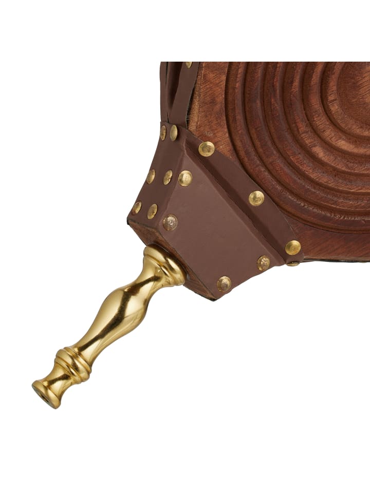 relaxdays Blasebalg in Braun/ Gold - (B)21 x (H)47 x (T)4 cm günstig kaufen onesize