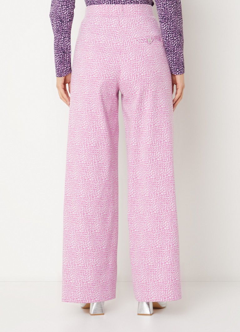 Pantaloni ampi a vita alta in jacquard Dali di Studio Anneloes