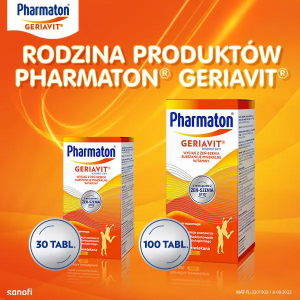 Geriavit Pharmaton vitaminų ir mineralų rinkinys, 100 tablečių