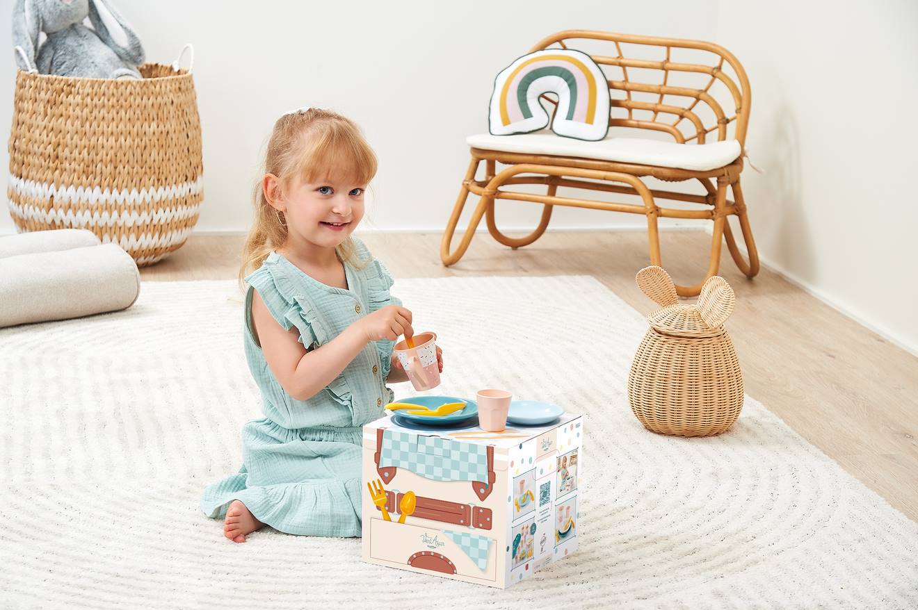 Ecoiffier Kinder Picknick-Set VERT AZUR ECOIFFIER - blau