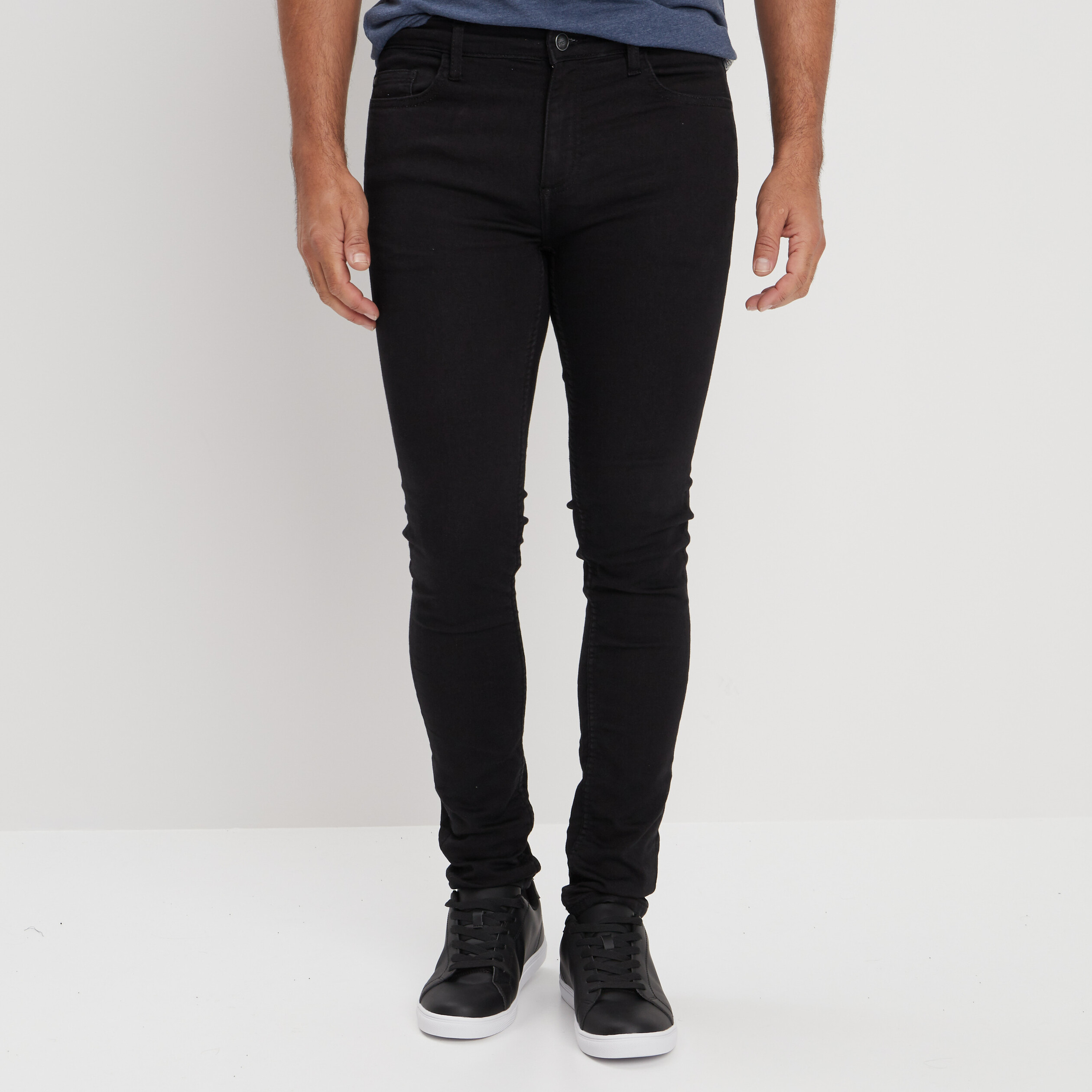 Jeans skinny taille standard noir homme | La Halle