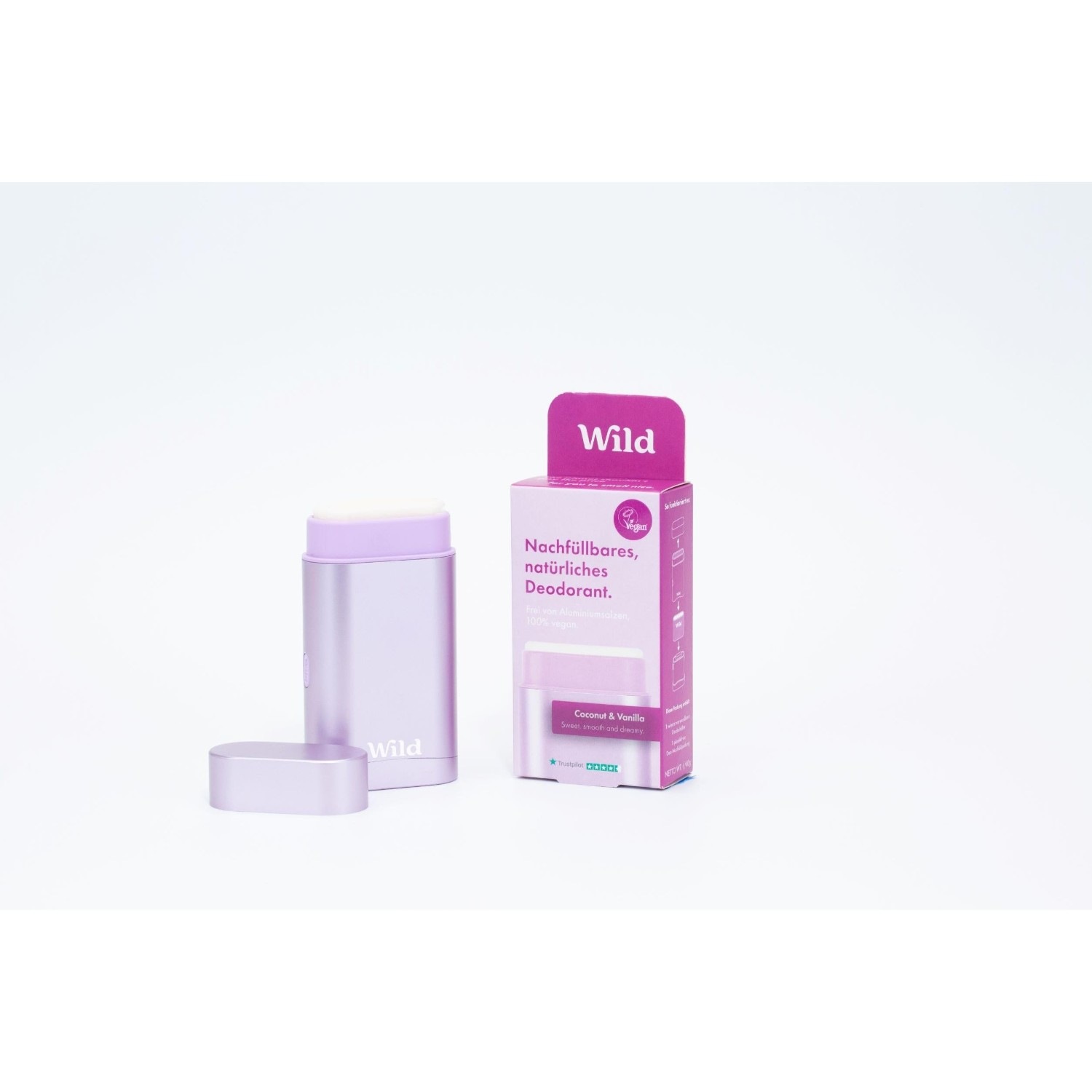Deo Startpaket: Behälter Lila & Coconut & Vanilla Refill Deo