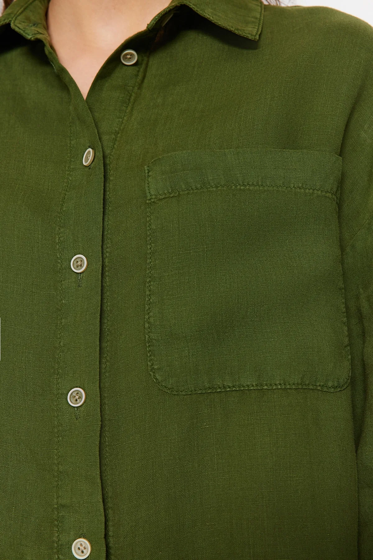 Trendyol Collection  Hemd - Khaki - Oversized