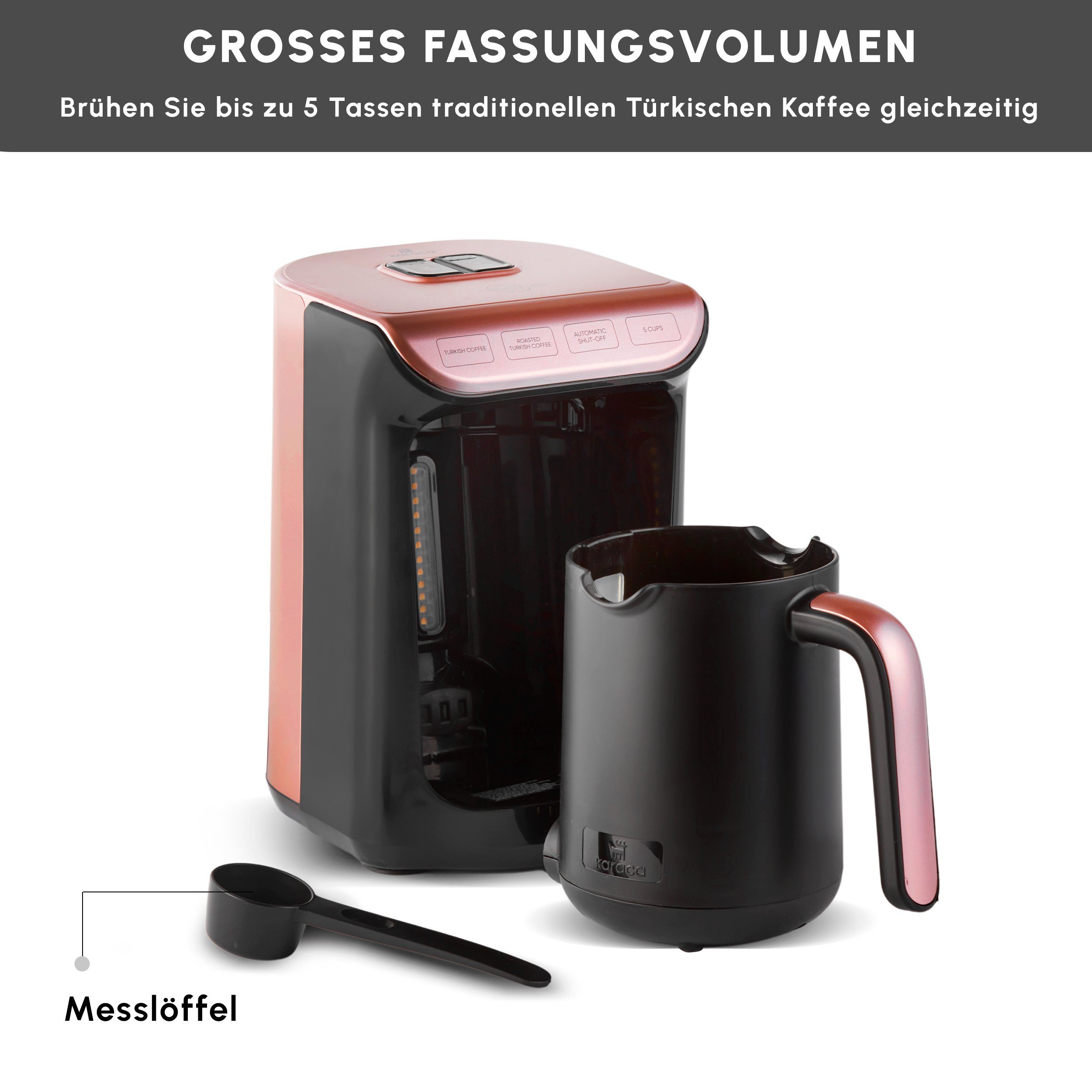 Karaca Espressomaschine Hatır Roast Türkische Kaffeemaschine Roségold