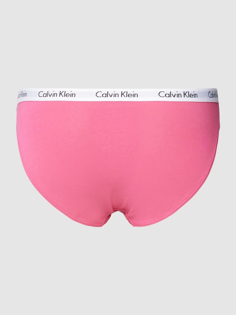 Slip mit elastischem Label-Bund Modell 'CAROUSEL' im 3er-Pack in bordeaux rot