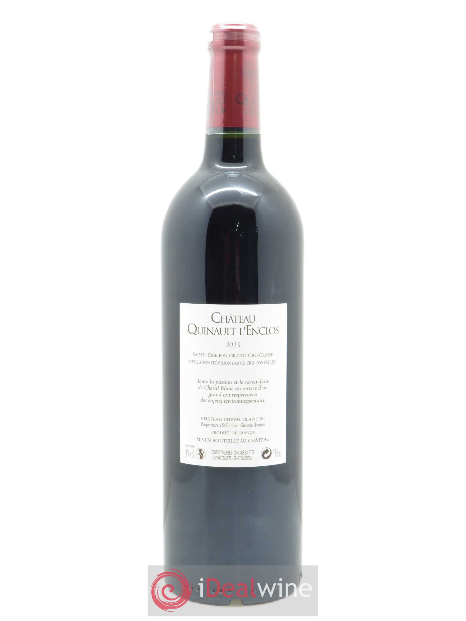 Château Quinault L'Enclos (CBO à partir de 6 bts) 2015 - Lot de 1 Bouteille