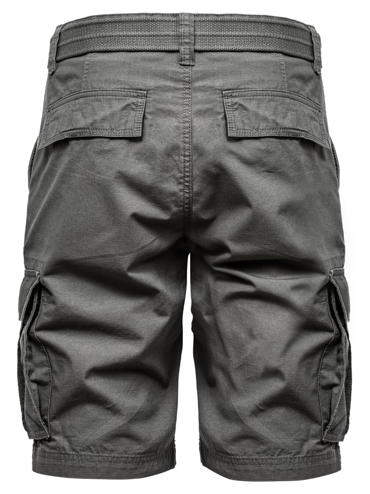 Amaci&Sons Chinoshort inkl. Gürtel MIDFIELD in Dunkelgrau günstig kaufen
