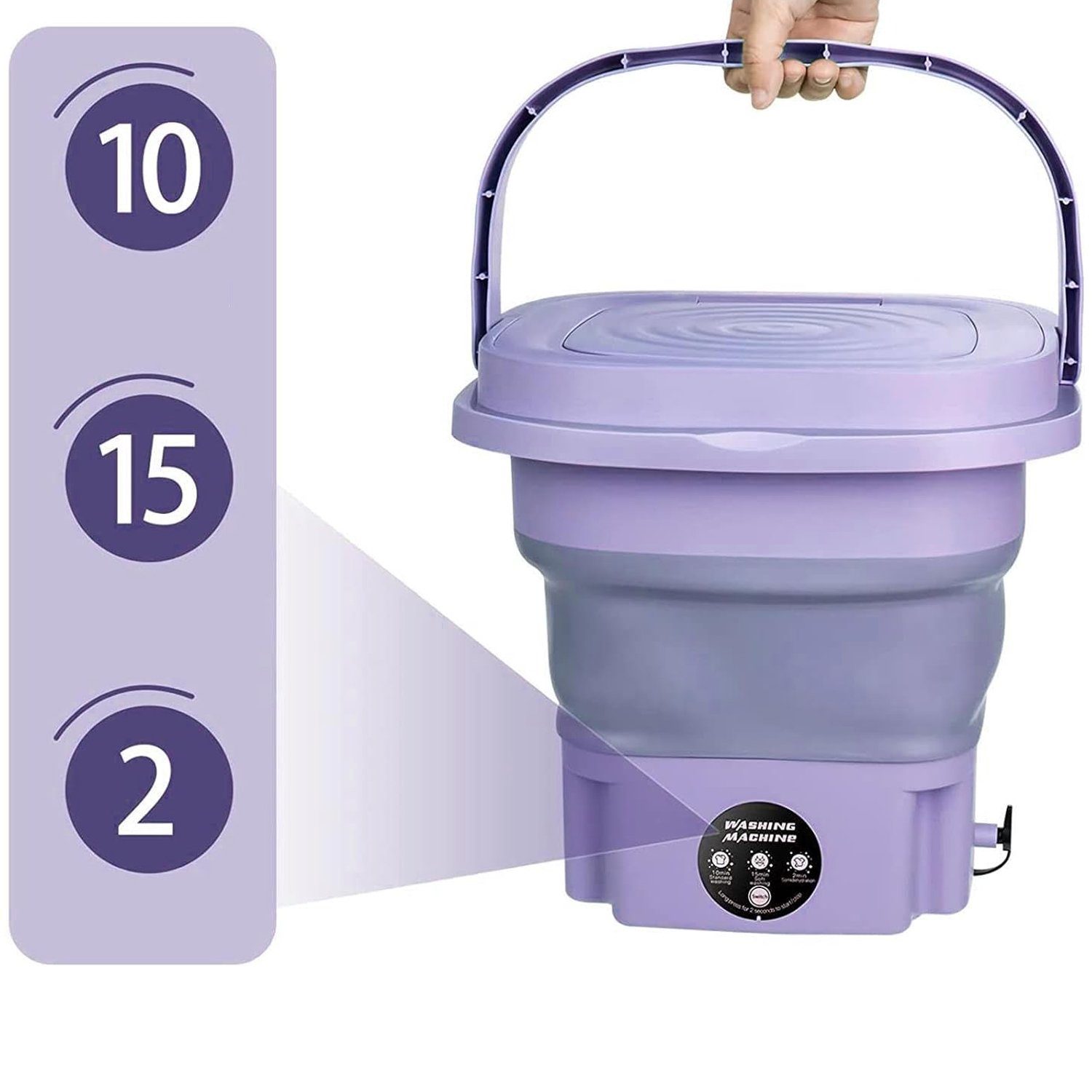 Bedee Wäscheschleuder Faltbare Mini Waschmaschine für Unterwäsche Und Socken, Tragbare Mobile Waschmaschine für Socken, Unterwäsche, Reisen