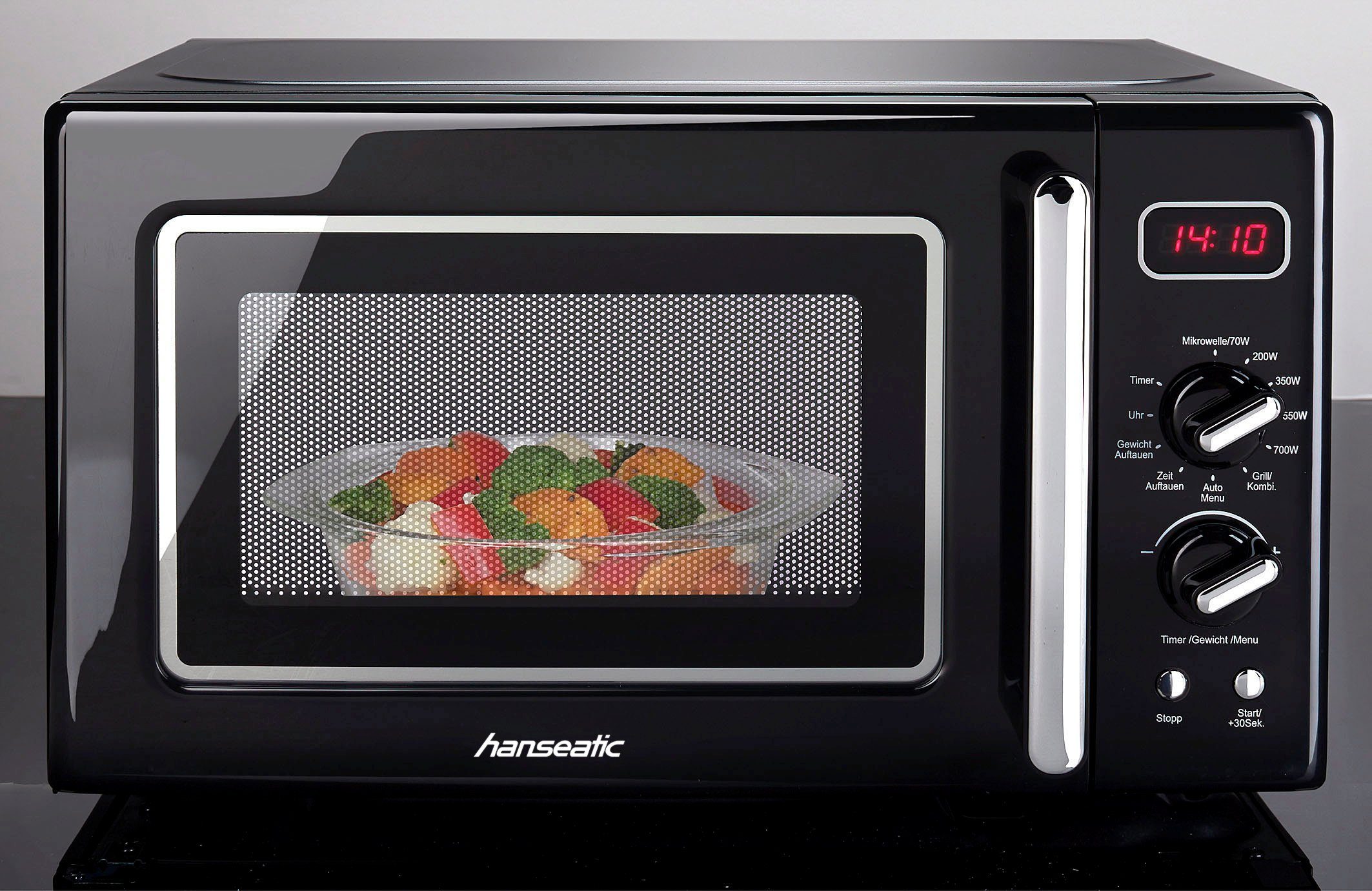 Hanseatic Mikrowelle AG720CE6-PM, Grill, Mikrowelle, 20 l, mit Grill, 20 Liter Garraum, 700 Watt