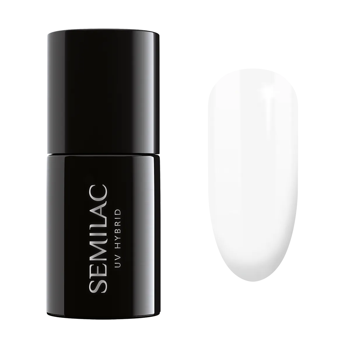 Semilac UV hibridni hibridni lak za nokte, 001 Strong White