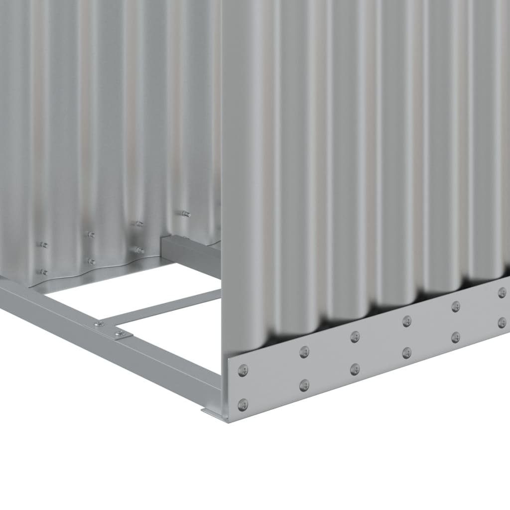 vidaXL Kaminholzregal Kaminholzunterstand Silbern 40x45x100 cm Verzinkter Stahl, BxTxH:40x45x100 cm