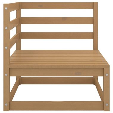 vidaXL Loungesofa 2tlg. Garten-Lounge-Set mit Kissen Honigbraun Massivholz Kiefer, 1 Teile