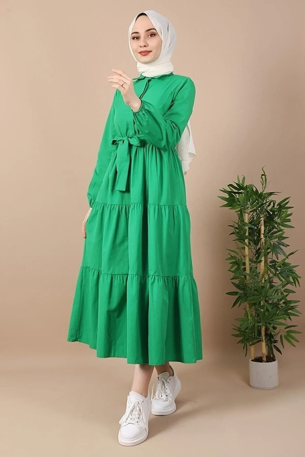 VOLT CLOTHİNG  Kleid mit Hemdkragen und Knöpfen