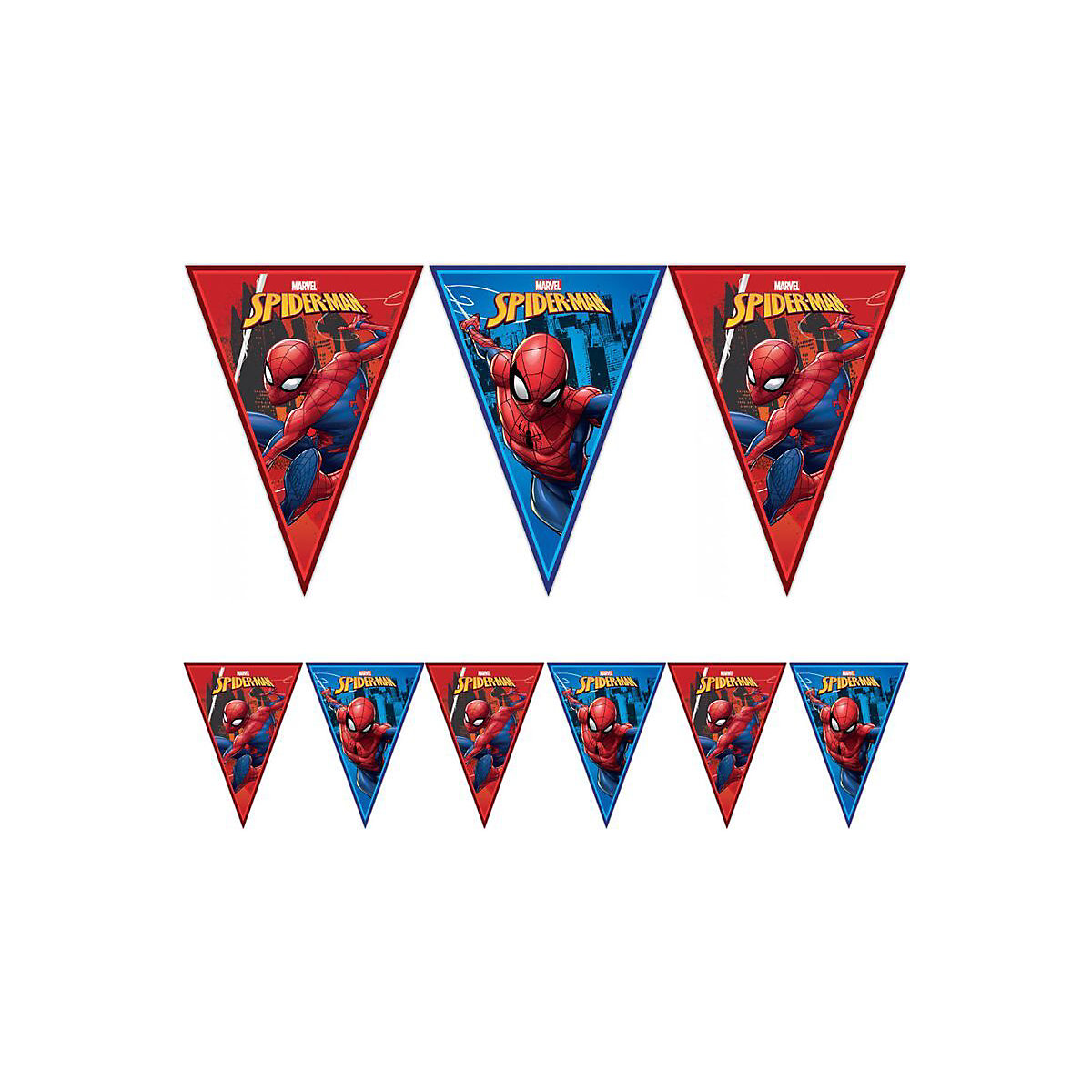 4. Geburtstag Spiderman Partygeschirr & Deko Set 57 Teile für 8 Kinder