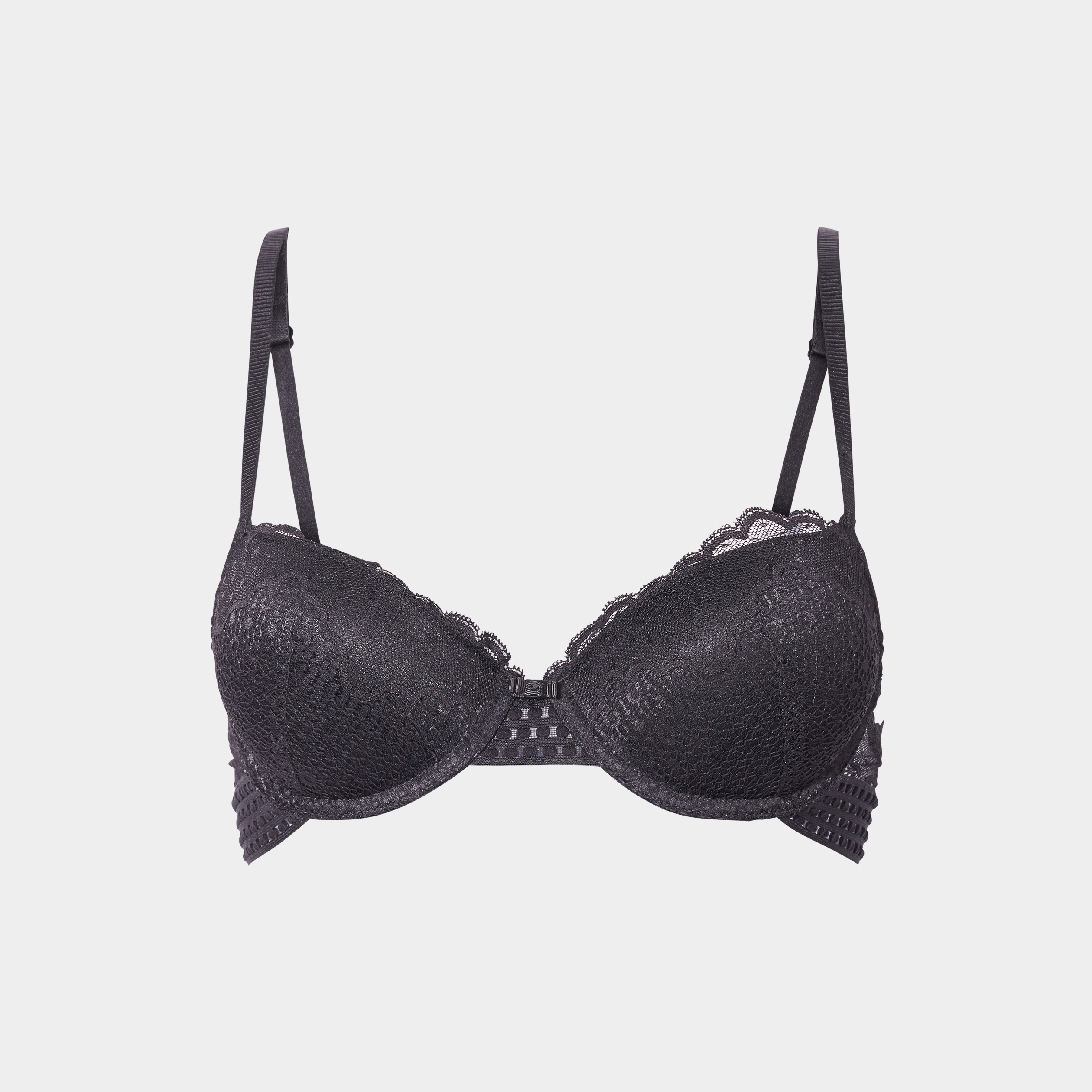 Soutien-gorge corbeille dentelle coques noir femme | La Halle