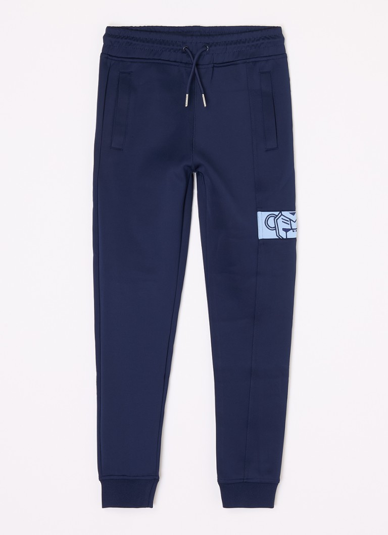 Pantaloni de trening negri Commander cu logo Bananas