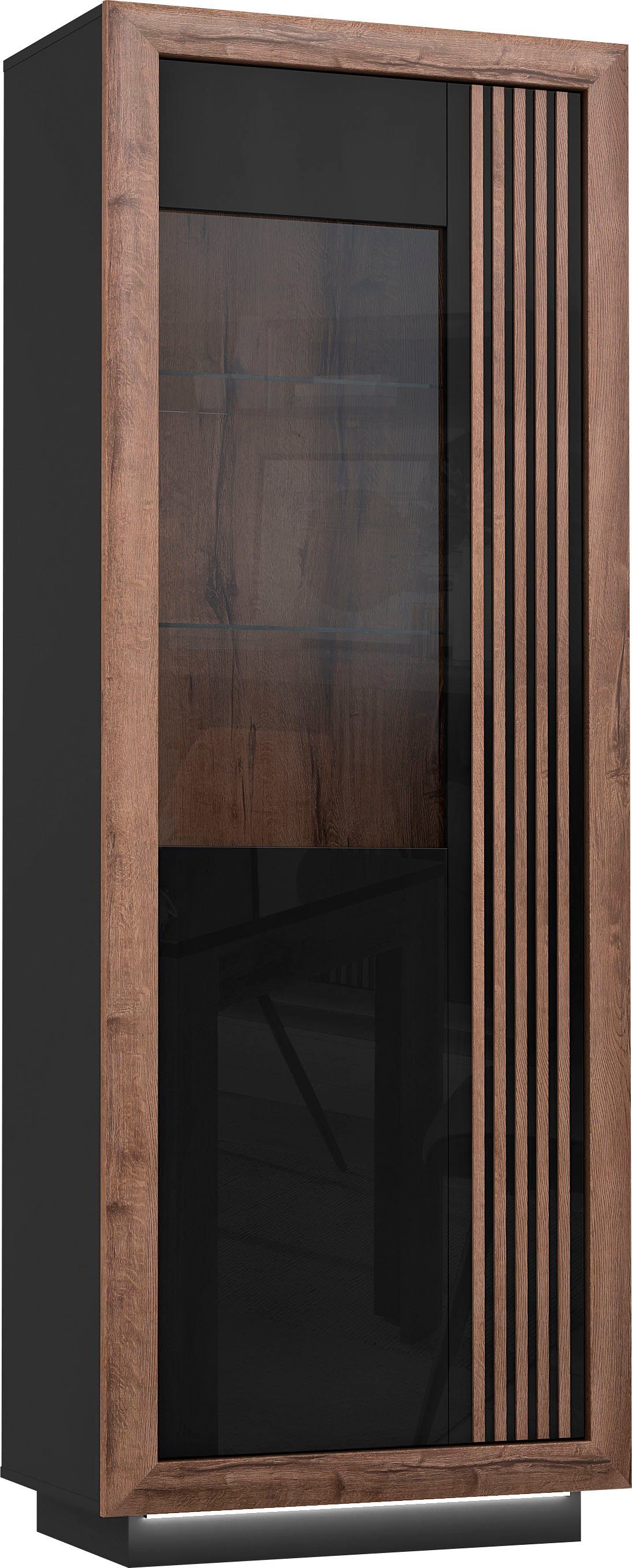 FORTE Highboard Savona, Höhe 197 cm, inkl. Lichtleiste im Sockel