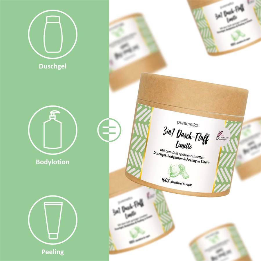 Salzpeeling Limette No10 3in1 Dusch-Fluff