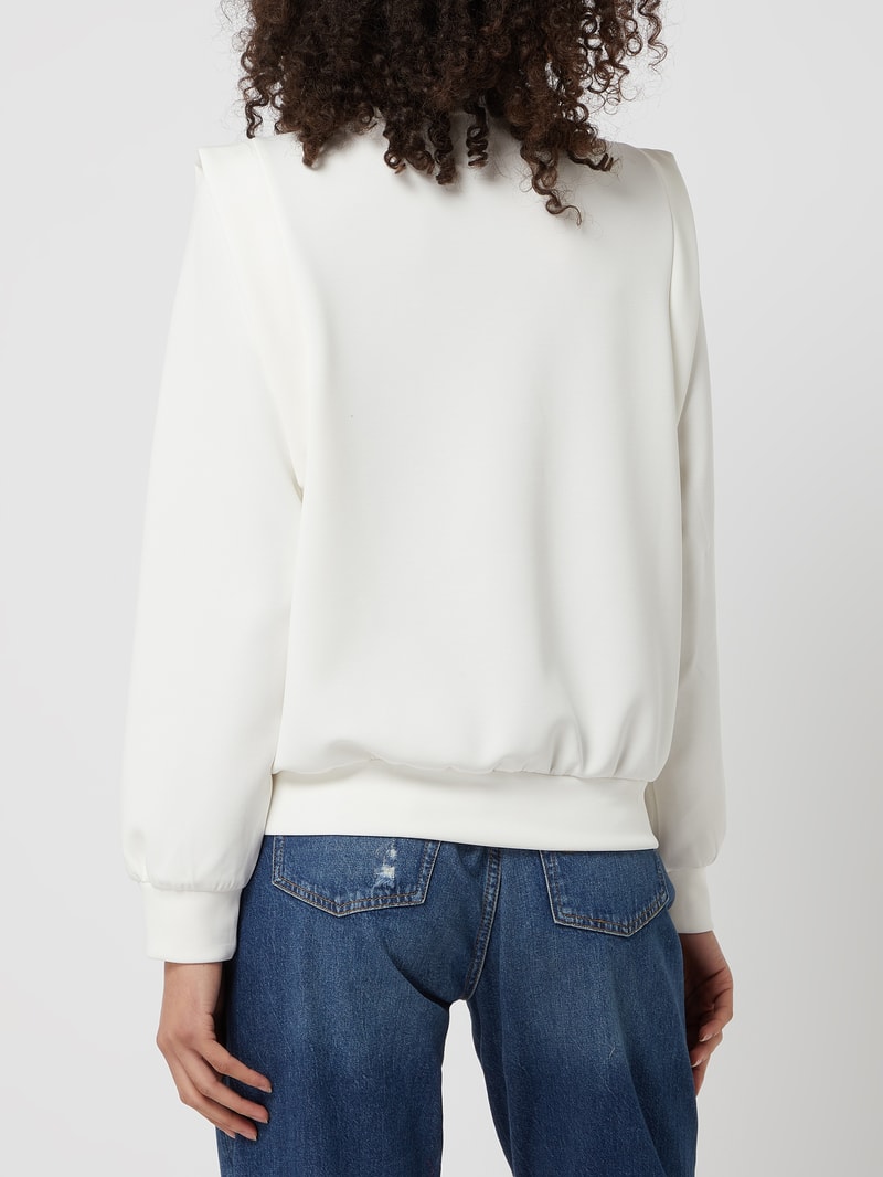 Sweatshirt aus Modalmischung in offwhite