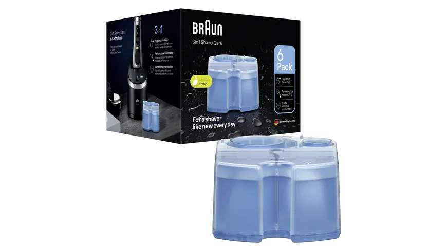 BRAUN 3-in-1 ShaverCare Reinigungskartuschen für Reinigungsstationen
