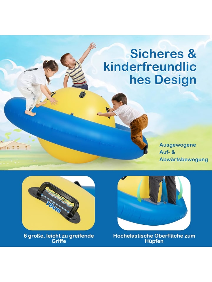 COSTWAY Kuppelwippe aufblasbar ab 5 Jahren in Gelb günstig kaufen onesize
