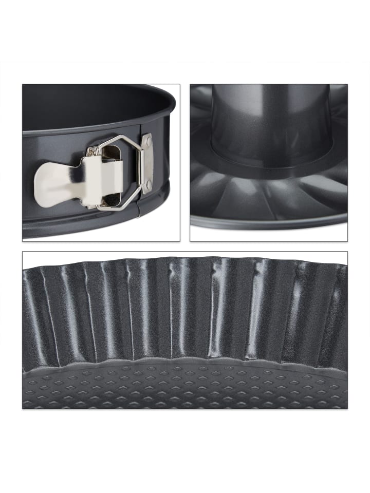 relaxdays 5tlg. Backform Set in Anthrazit günstig kaufen onesize
