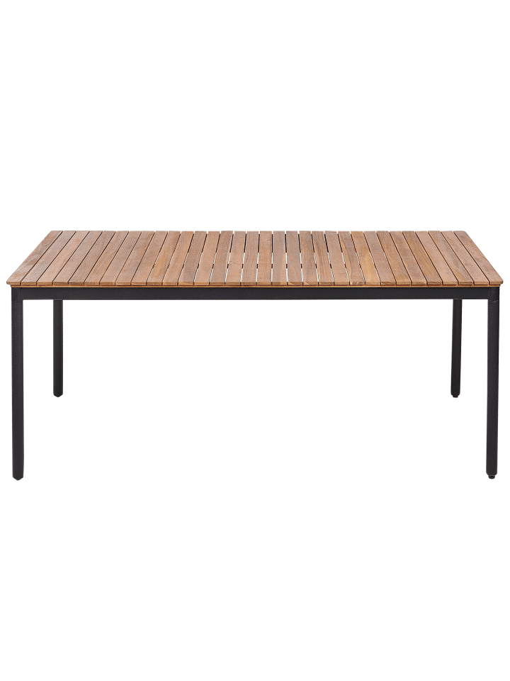 Beliani 7-tlg Gartentisch Set VALLESE in Heller Holzfarbton günstig kaufen onesize