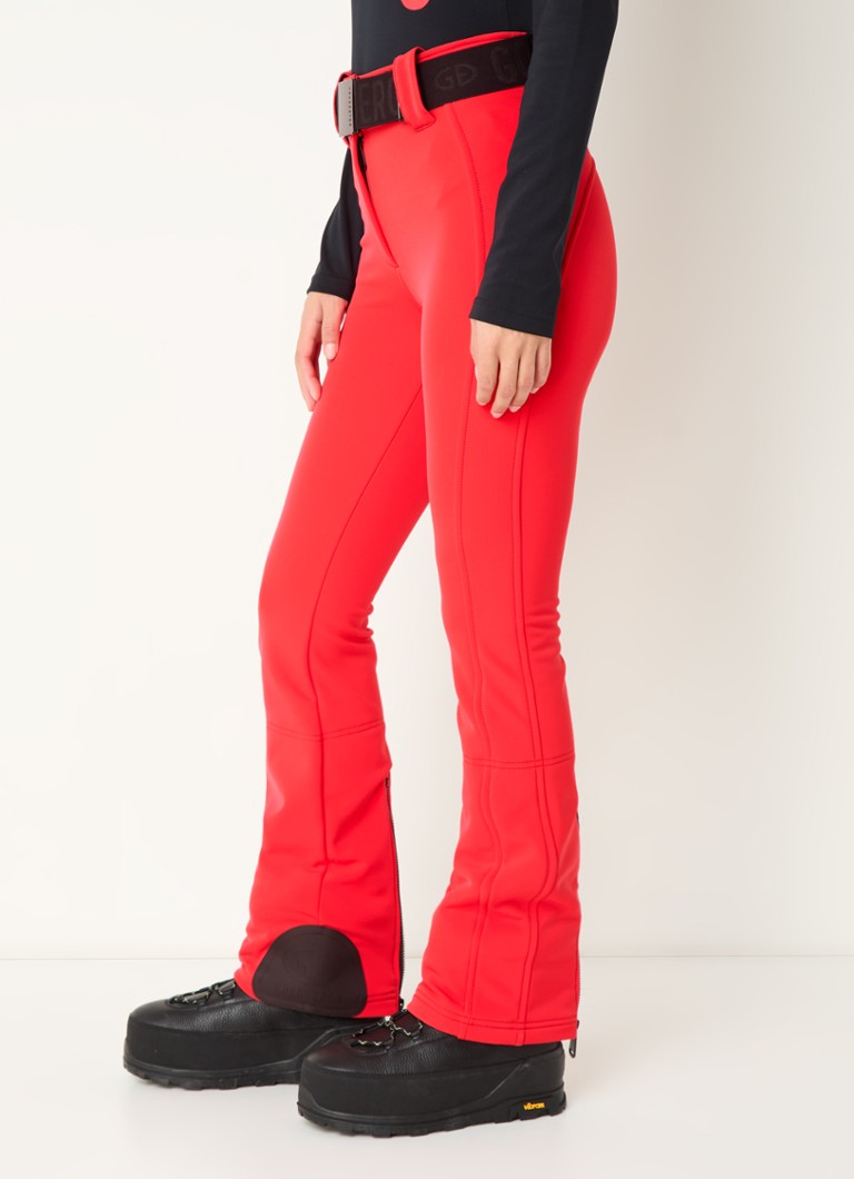 Pantaloni de schi Goldbergh Pippa cu talie înaltă, evazați pe picioare și curea.