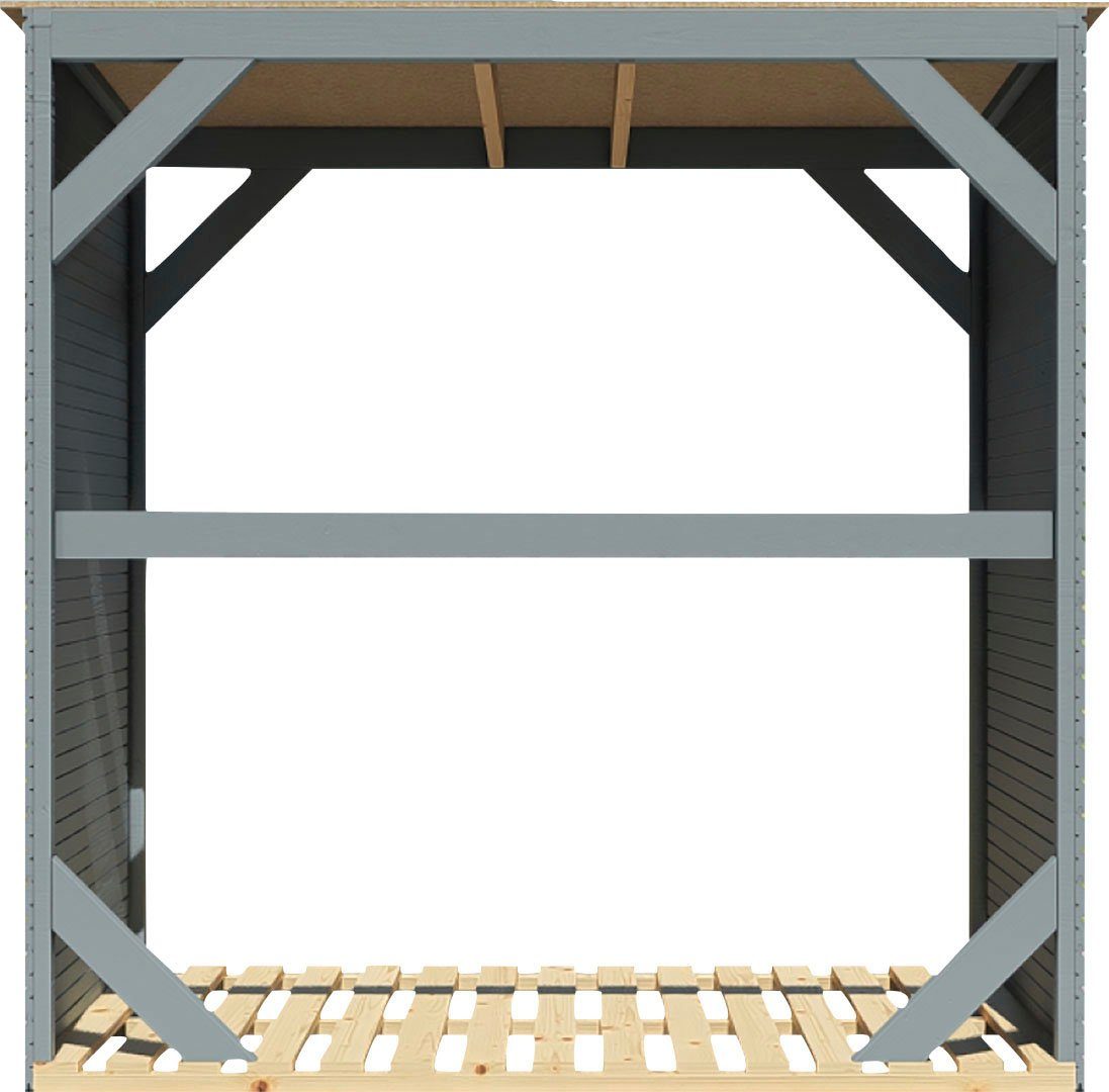 KONIFERA Kaminholzregal Fire 2, BxTxH:166x75x170 cm, Fichte
