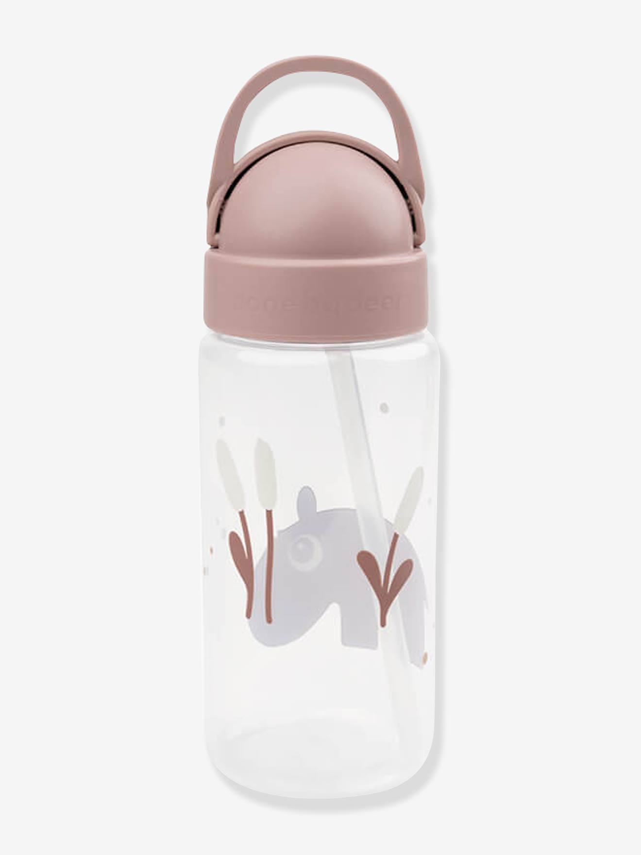 Done by deer Trinkflasche DONE BY DEER mit Trinkhalm, 350 ml - orange