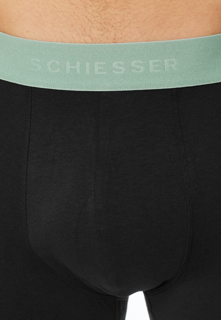 Long-Shorts 2er-Pack Organic Cotton Webgummibund mehrfarbig - 95/5
