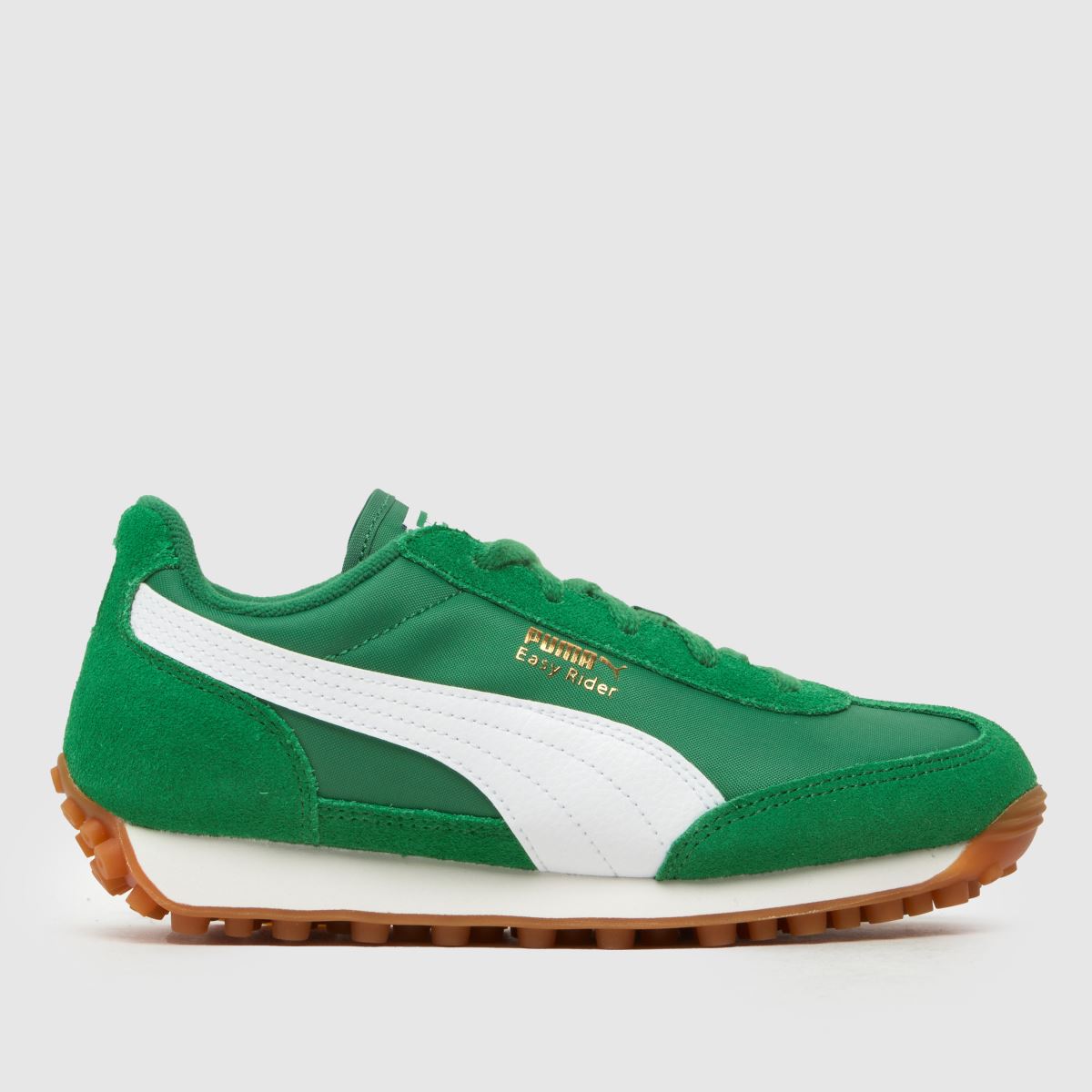 PUMA gröna easy rider vintage pojkar junior träningsskor