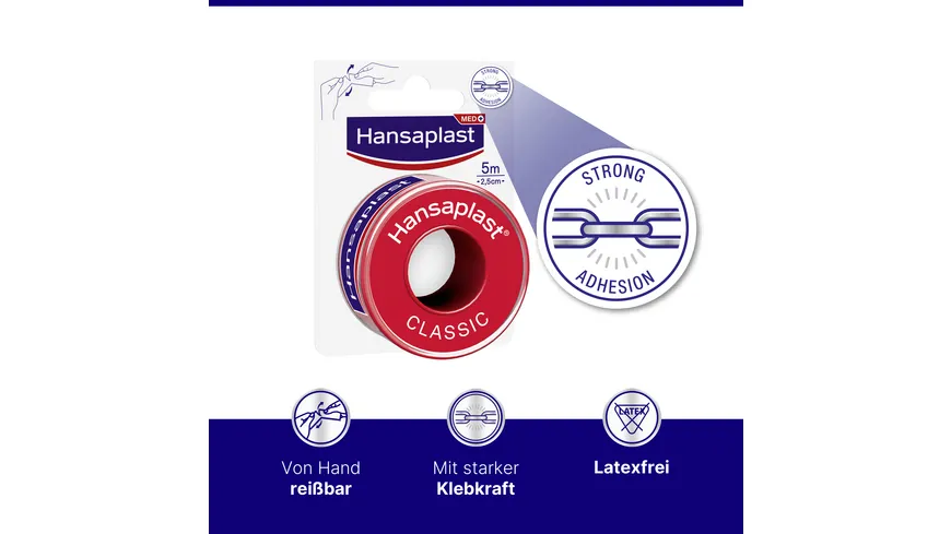 Hansaplast Fixierpflaster Classic 5mx2,5cm 5 m