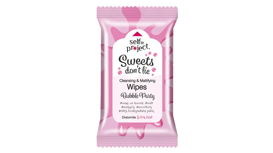 Selfie Project Cleansing & Mattifying Wipes Bubble Party