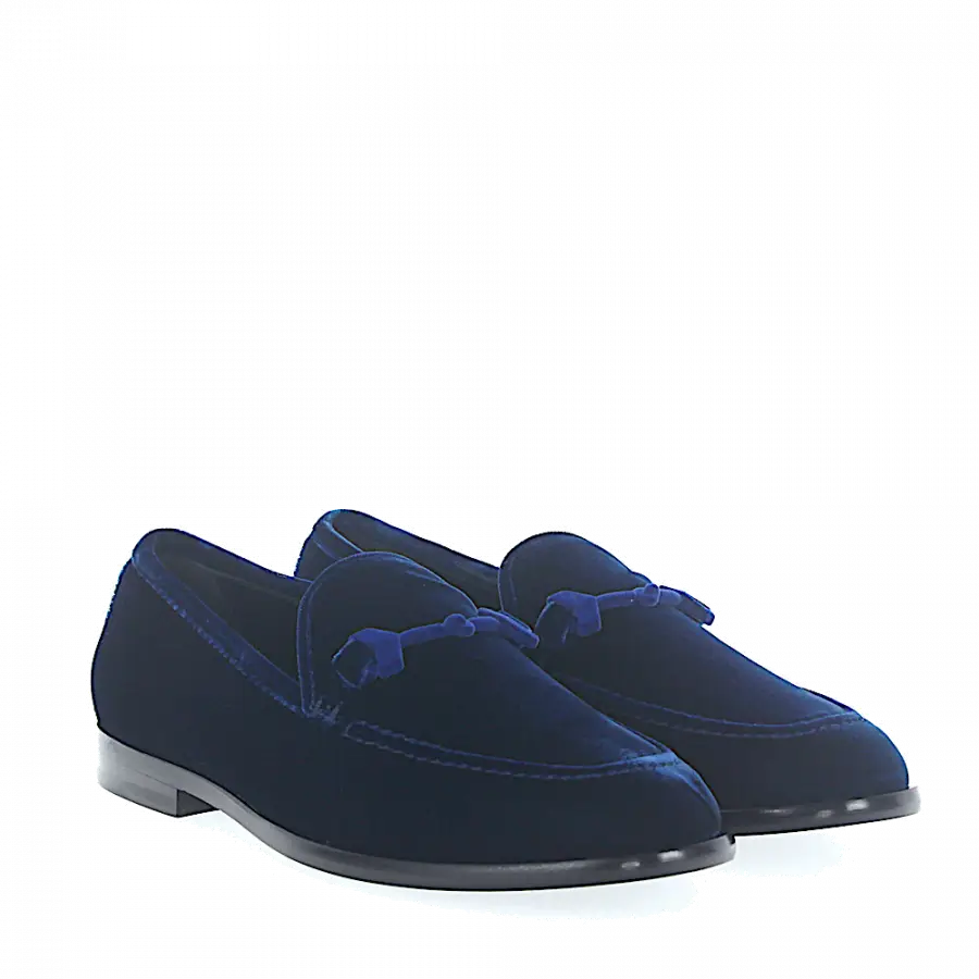 Jimmy Choo - Loafer MARTI Kalbsleder Samt blau - blau