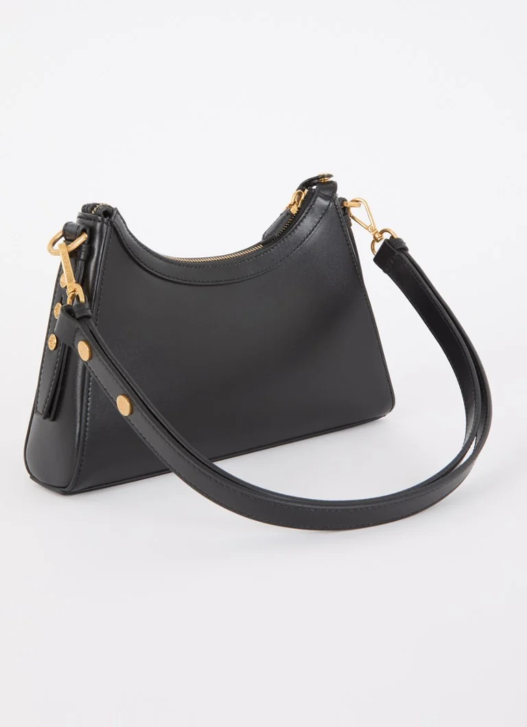 Bolsa de ombro Balmain B-Buzz Hobo em couro de bezerro com logotipo.