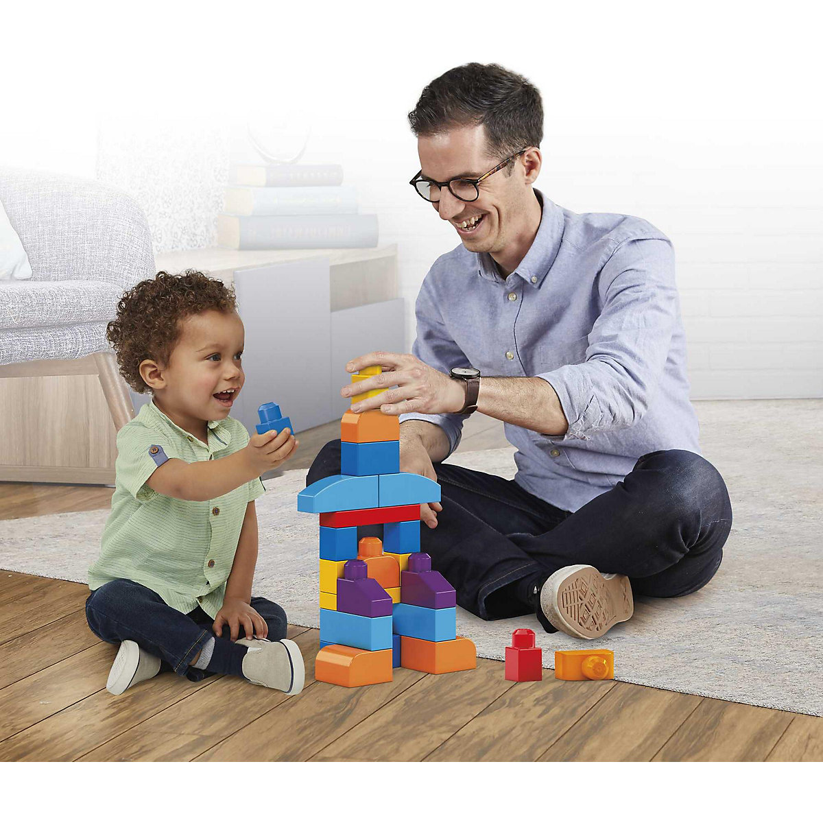 Mega Bloks Bausteinebeutel bunt (80 Teile)