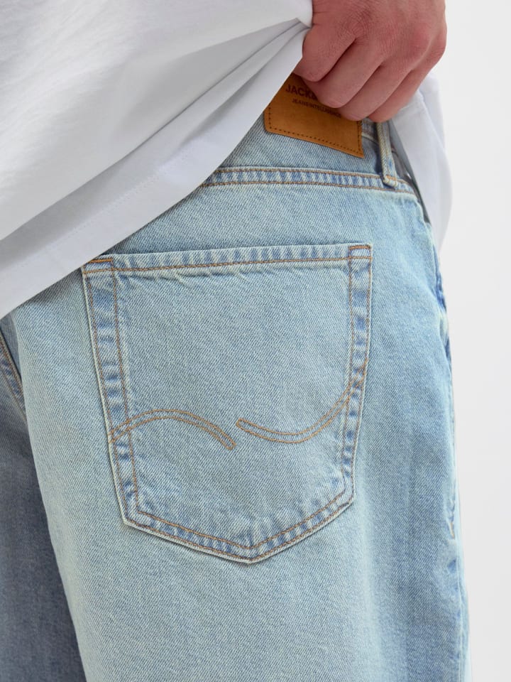 JACK & JONES PLUS Jeans-Shorts in Blue Denim günstig kaufen
