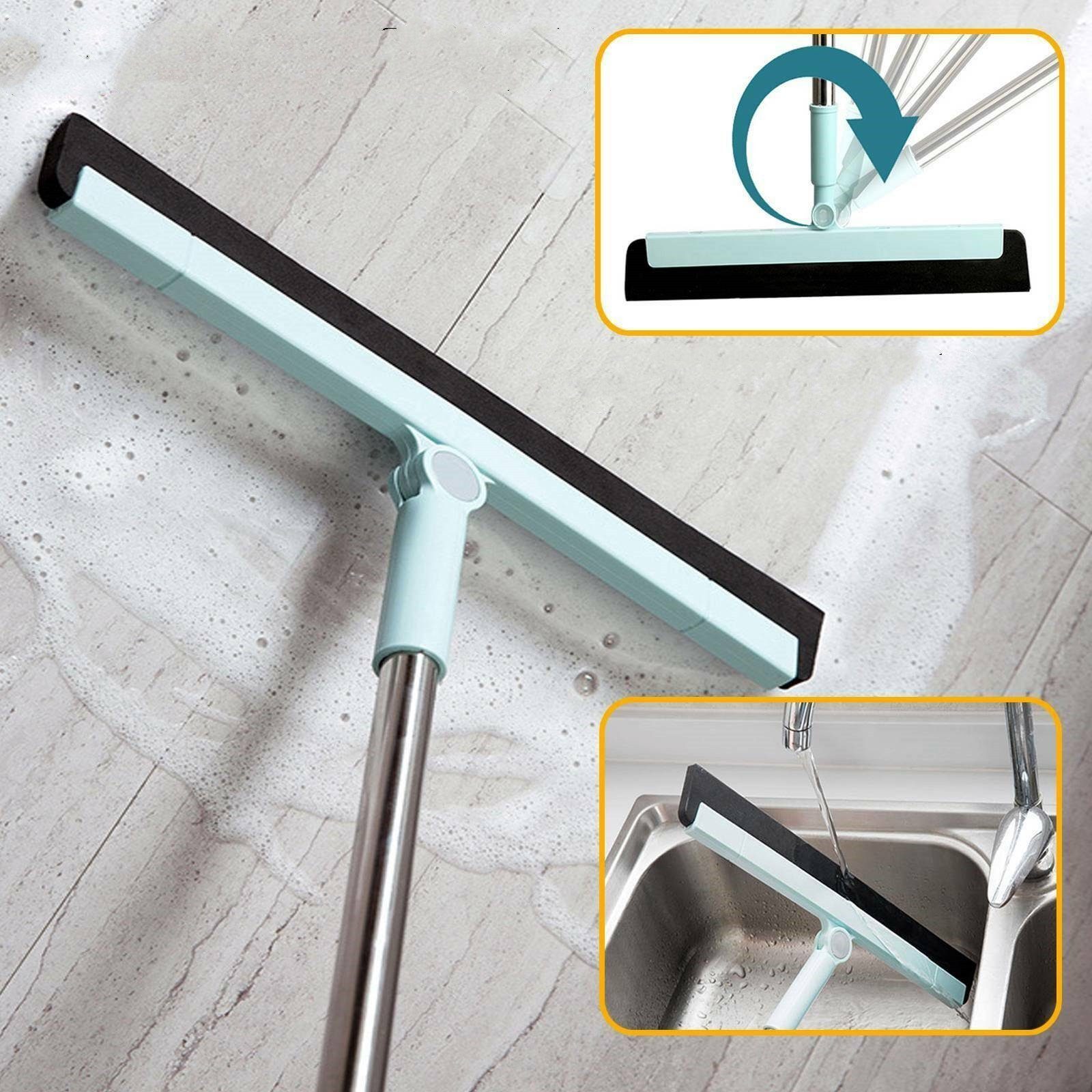 LETGOSPT Wischmopp Wasserschieber, mit Teleskopstiel, Gummischieber 85cm