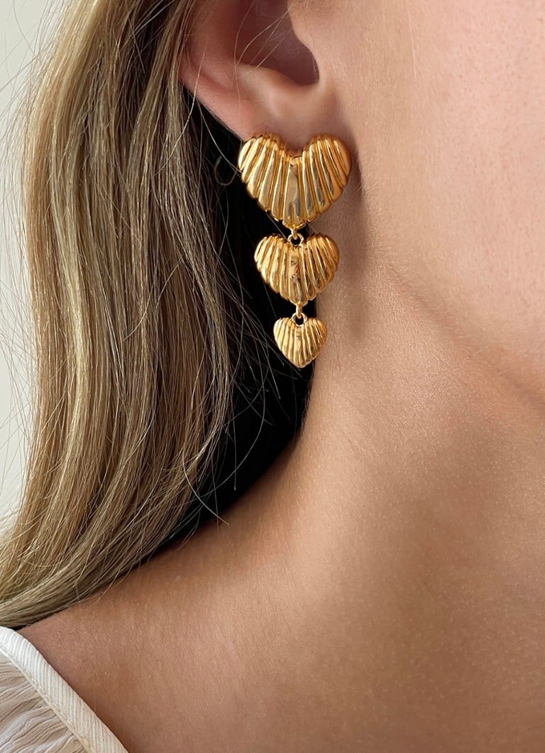 24Kae Gold plated stud earrings 42493Y
