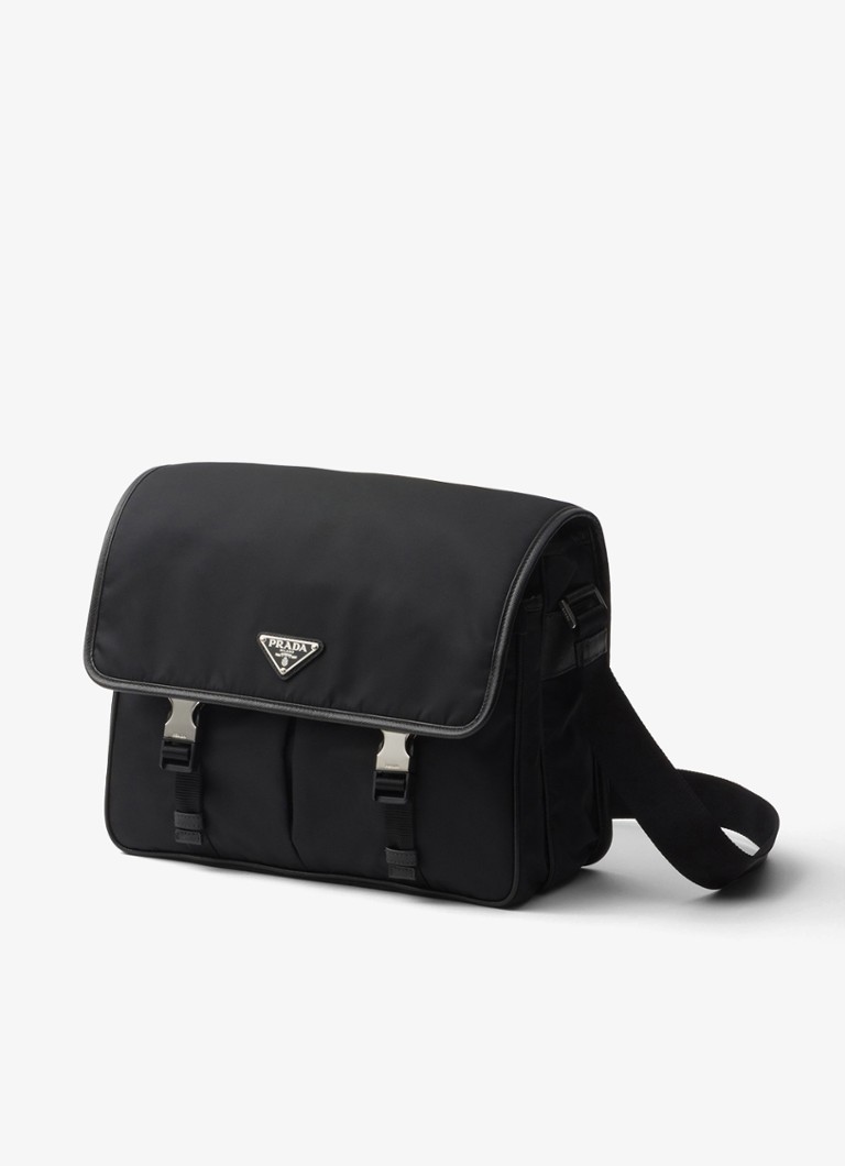 Geantă de umăr Prada Re-Nylon cu detalii din piele