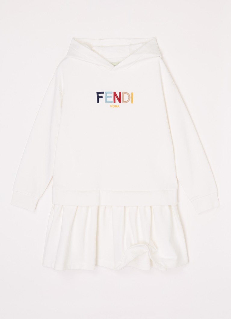 Fendi sweater dress with logo embroidery