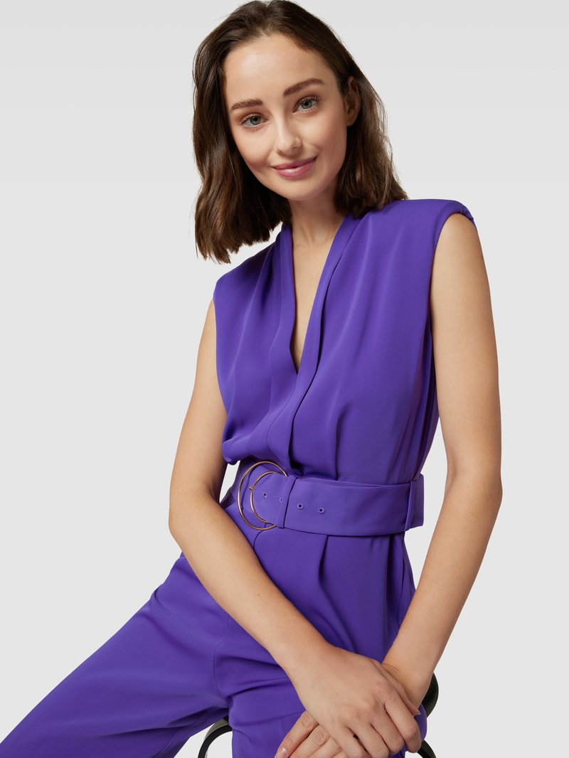 Jumpsuit mit Bindegürtel Modell 'ATENA' in purple